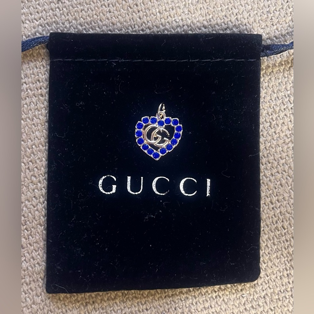 Gucci Zipper Pull with BLUE crystals!